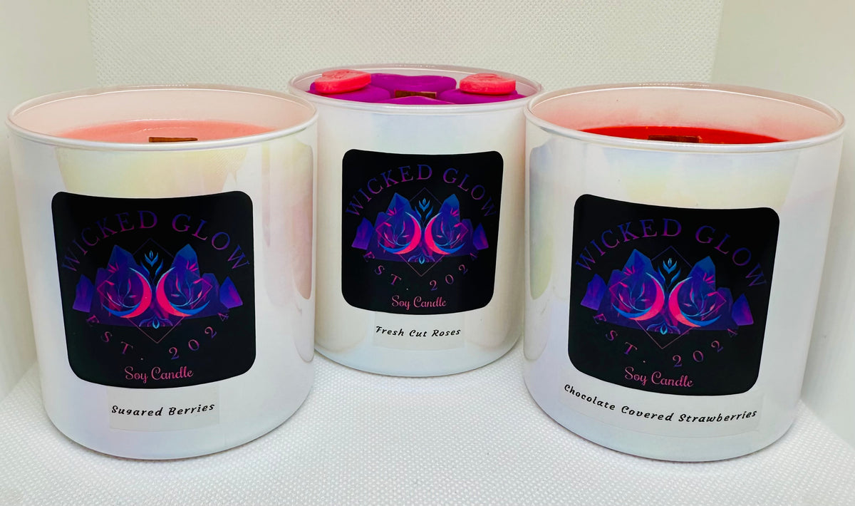 9oz Glass Soy Woodwick Candle