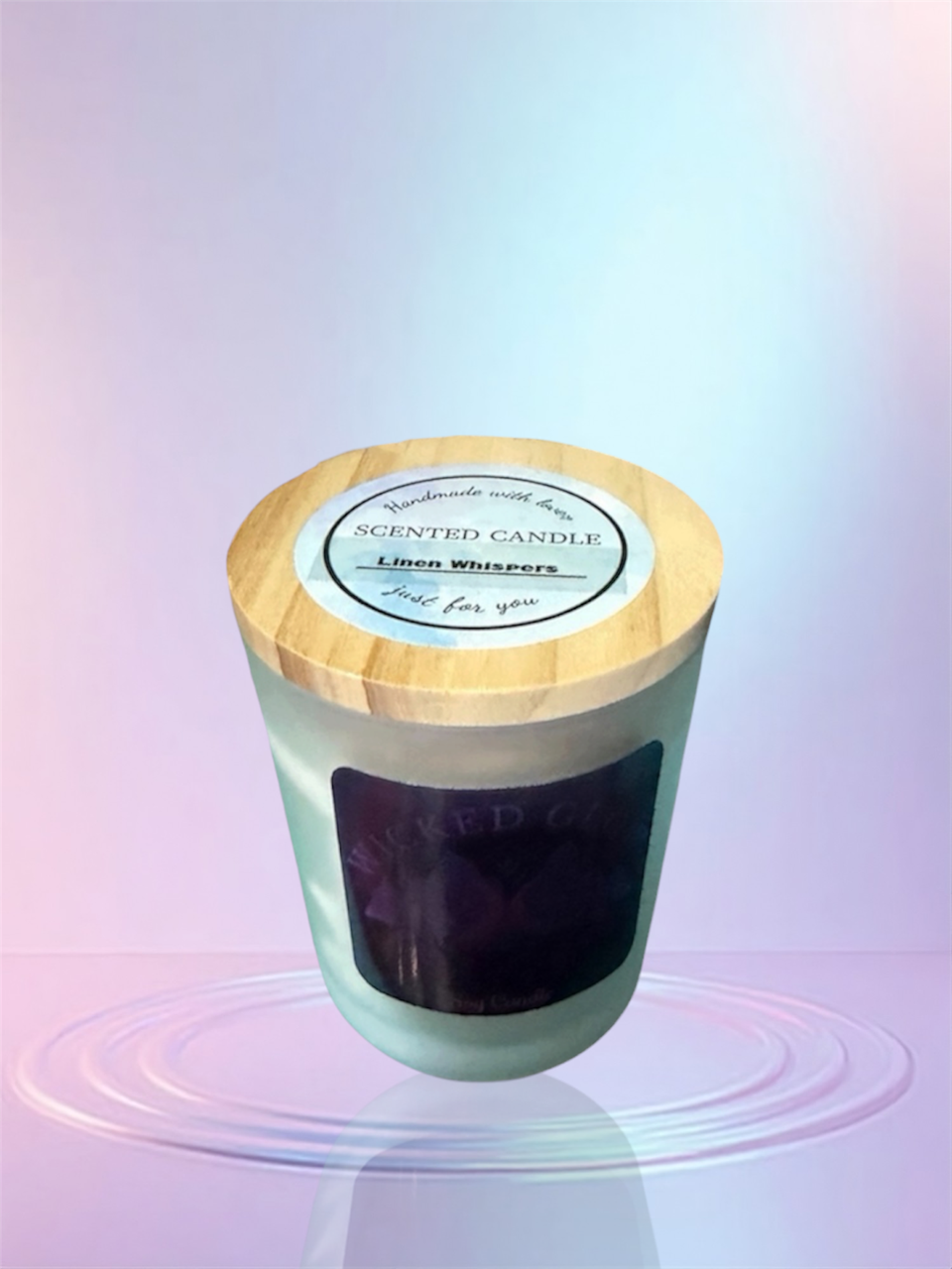 5oz Frosted Glass Bamboo Top